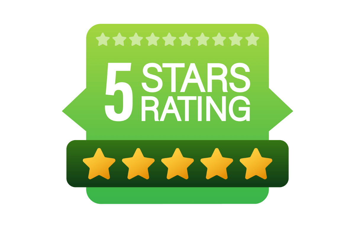 5-star review badge for Stav's Beauty microblading and eyebrow services in Vaughan, ON - Client praises natural-looking brows
